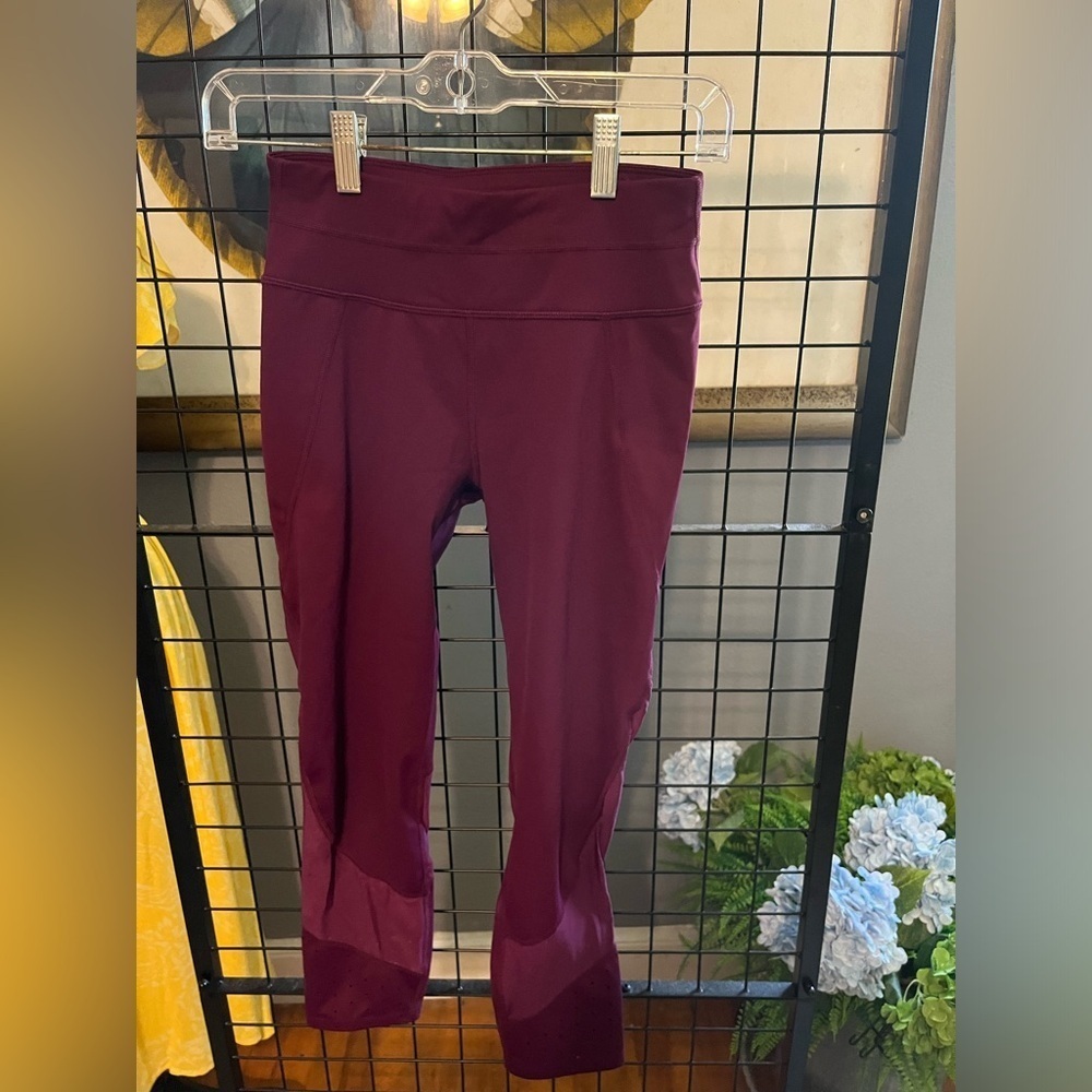 Burgundy High-Waisted Leggings